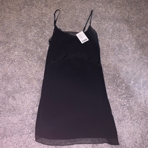 (SOLD) Urban Outfitters Black Slip Dress - Picture 3 of 4